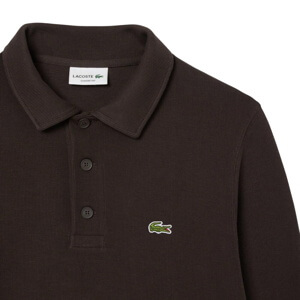 Lacoste Ribbed Cotton Polo Collar Sweatshirt